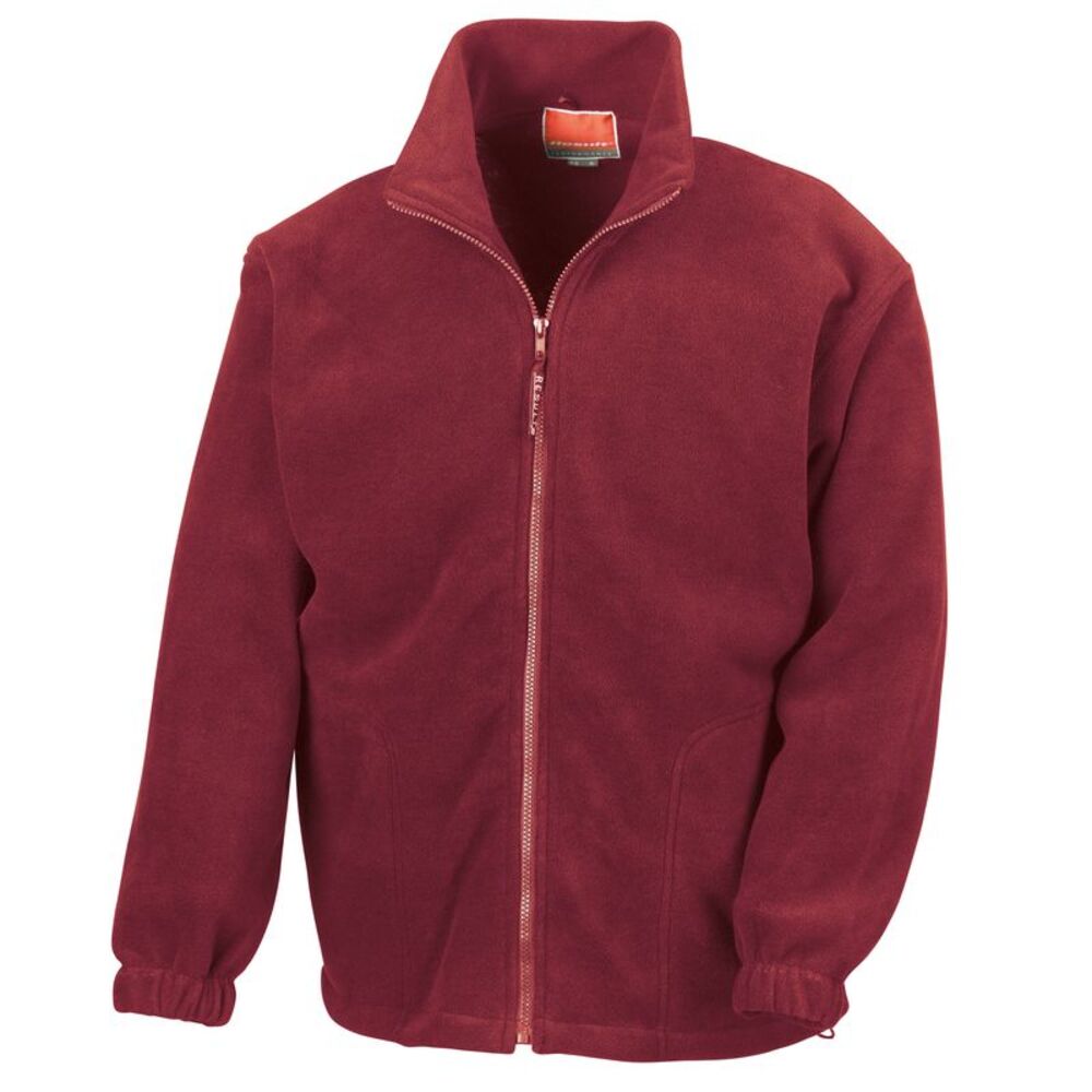Result Mens Full Zip Casual Winter Warm Active Fleece Anti Pilling Jacket / Burg